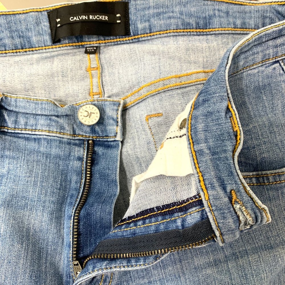CALVIN RUCKER x Revolve Back In Love Again Jean In Beach‎ Bleach Sz 30 - Picture 4 of 10